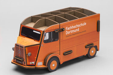 The Citroen HY as a cardboard pencil box.