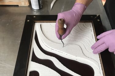 Shuttering the slabs in the concrete laboratory