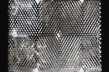 Perforated aluminum with diamond pattern