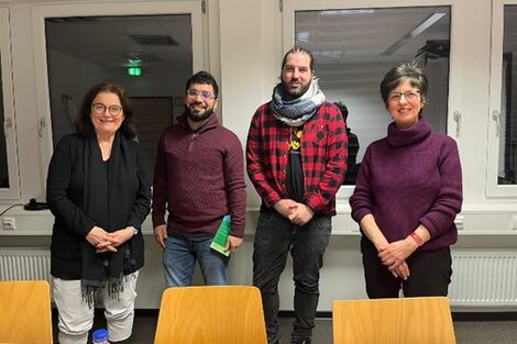 Group photo of the two student authors with Silvia Denner and Lili Neumann