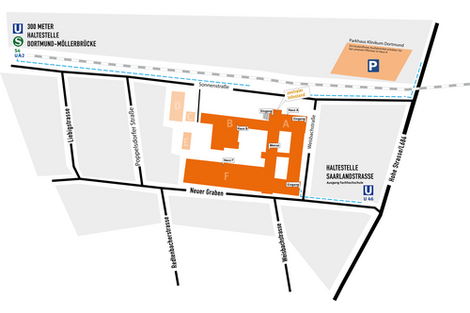 Lageplan zur Anfahrt des Standortes Sonnenstraße am Tag der offenen Tür