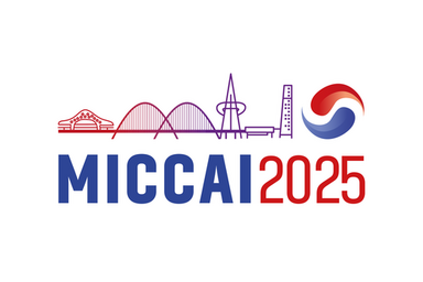 MICCAI 2025 lettering with city symbol graphics
