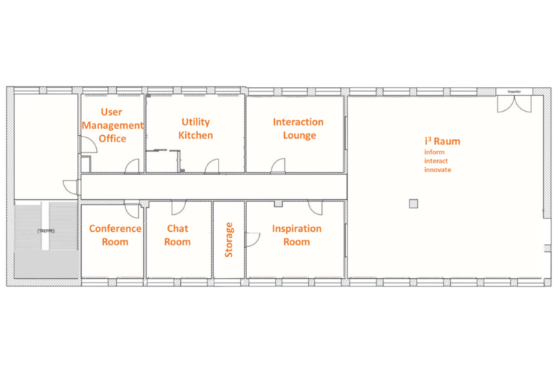 Floor plan of the IDiAL User Innovation Center