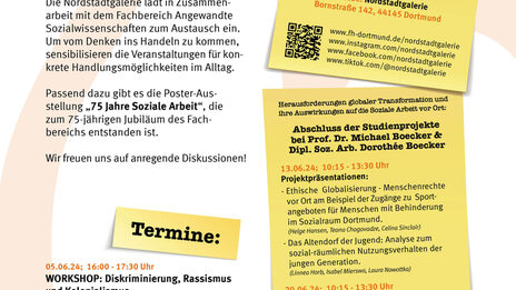 Veranstaltungsplakat mit den im Text befindlichen Infos